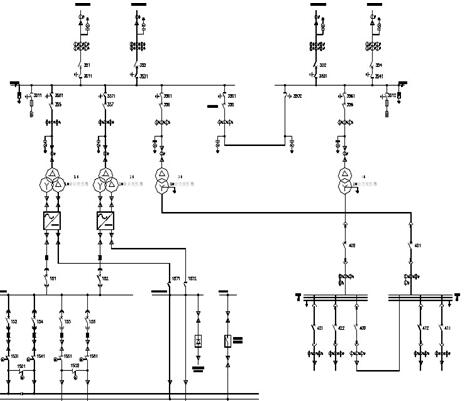 牵引降压混合变电站电气主接线图