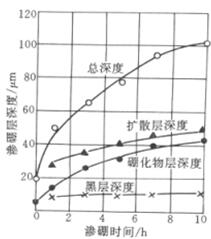 渗硼层动力学曲线