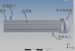 传统浮头式换热器几何模型