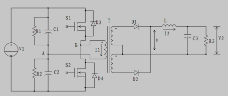 半桥式直流变换器基本电路结构
